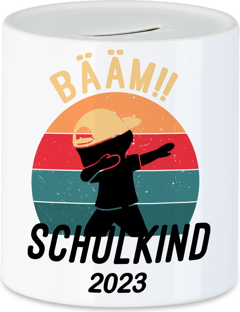Kinder Bääm! Schulkind 2023 Spardose Einschulung Geschenk Schulanfang Schule Schuleinführung