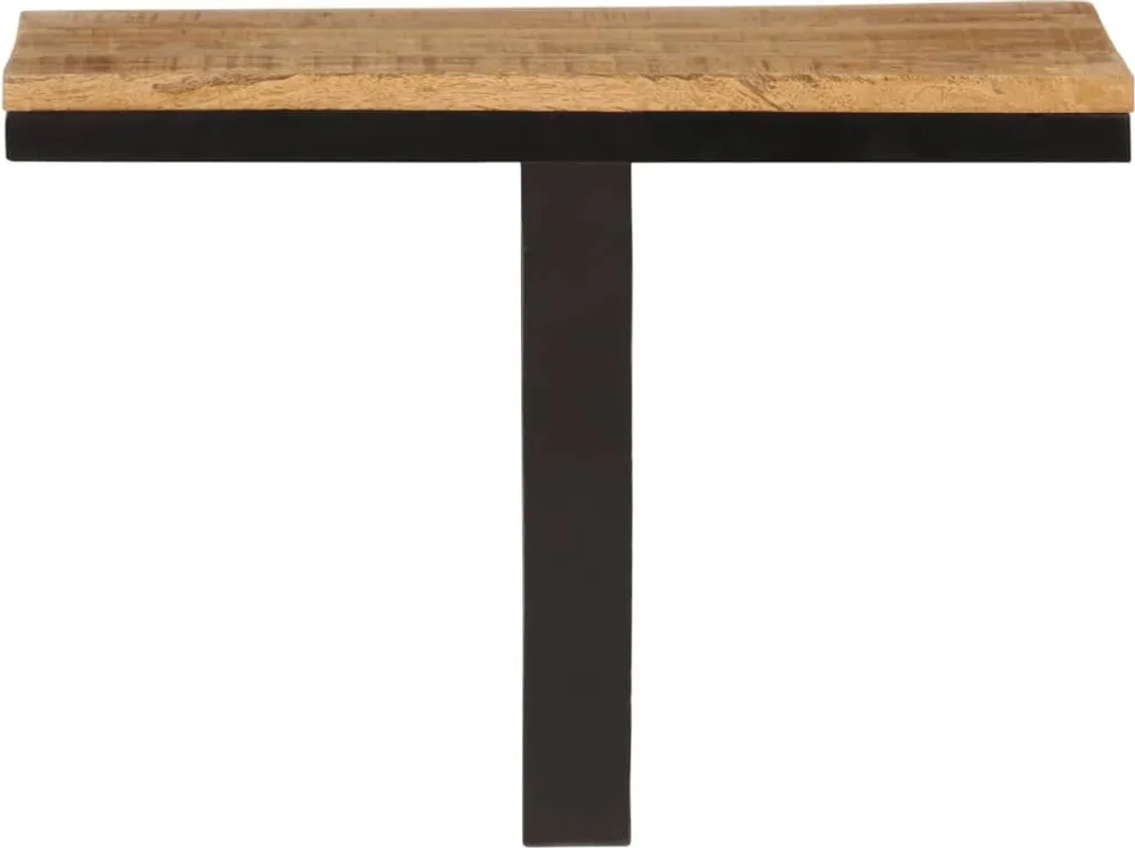 Étagère flottante robuste bois de manguier et fer forgé 40x30x32 cm