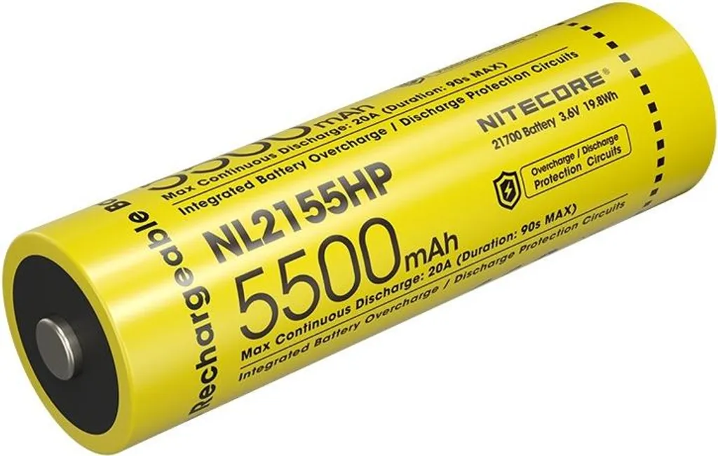 Batterie Nitecore NL2155HP 21700 5500mAh 20A rechargeable haute performance