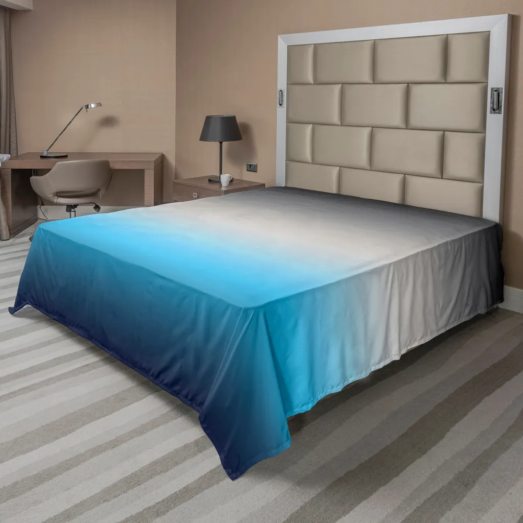 Drap Plat Doux Anti-Pli Motif Ciel Bleu Gris - Grand Lit 275x260 cm