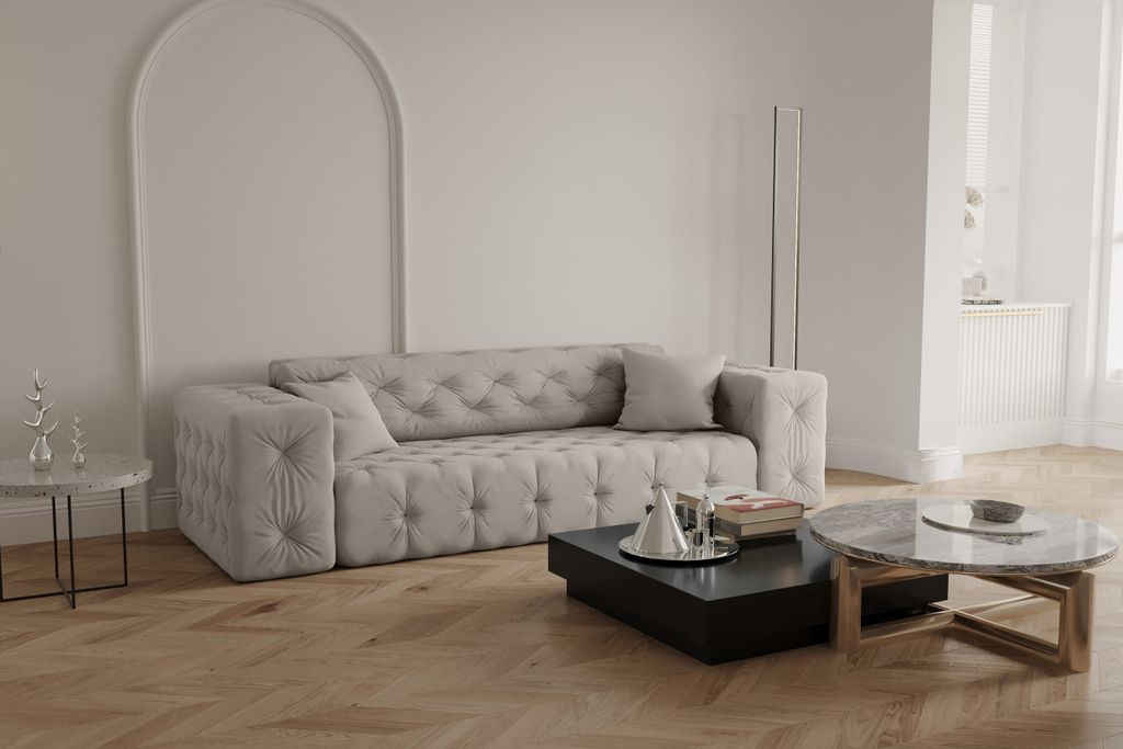 Kaiser Möbel Sofa XXL Wohnlandschaft Wohnzimmer CLOUD stilvol viele farben Perle