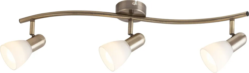 Plafonnier bandeau 3 spots Soma Rabalux brun blanc pour éclairage E14