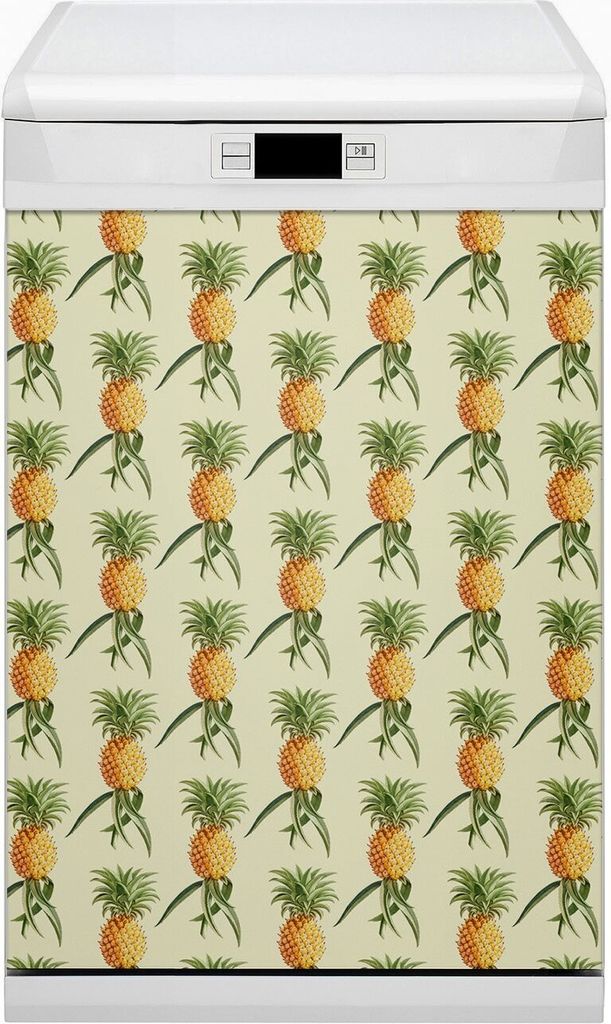 Magnetmatte Geschirrspüle Abwaschbar Küche Magnete Nachbildung 45x80 cm - Muster Ananas