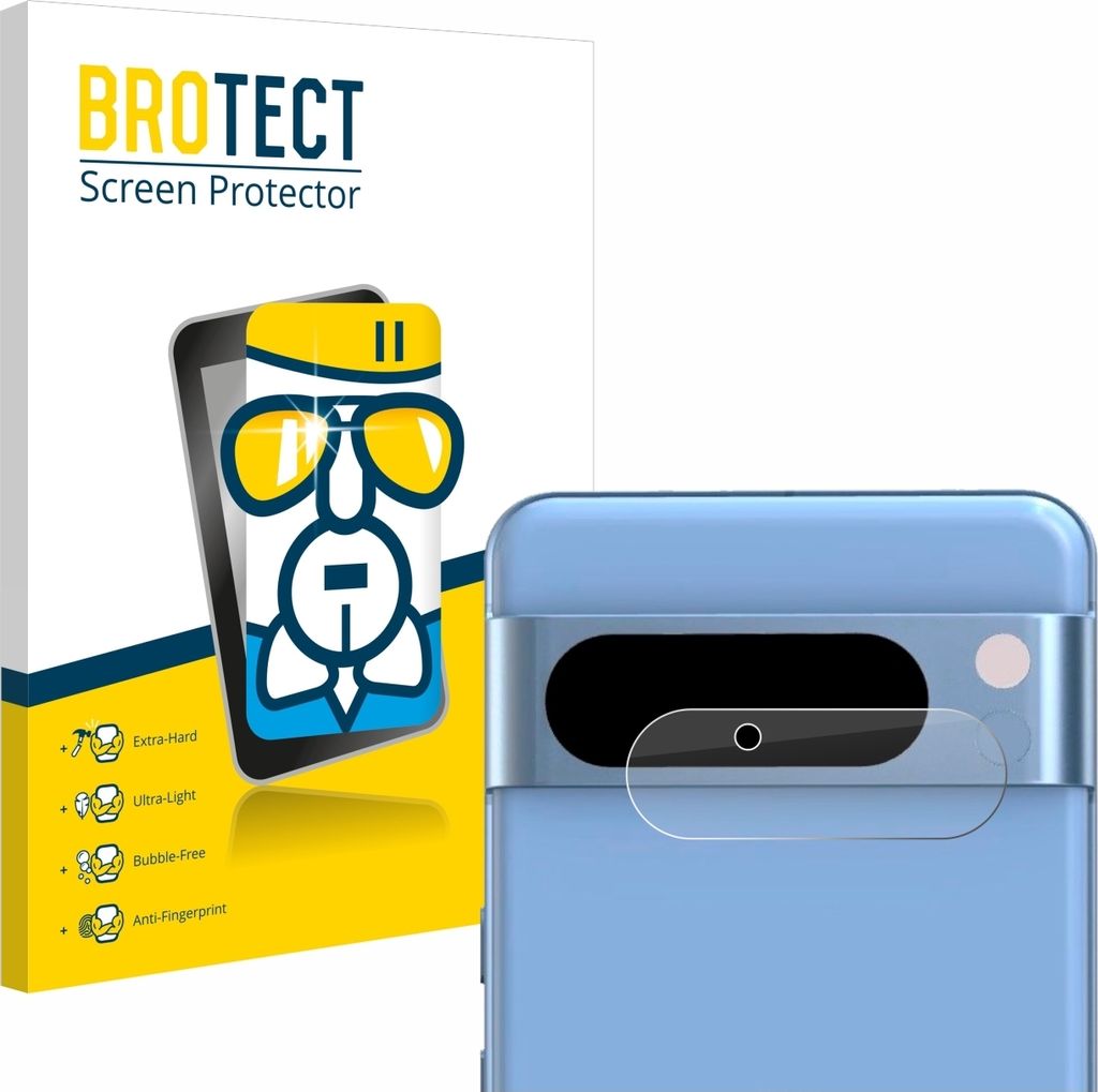 BROTECT Schutzglas für Google Pixel 8 Pro (NUR Kameraschutz) Schutzfolie Panzer Folie Glas Display Schutz klar