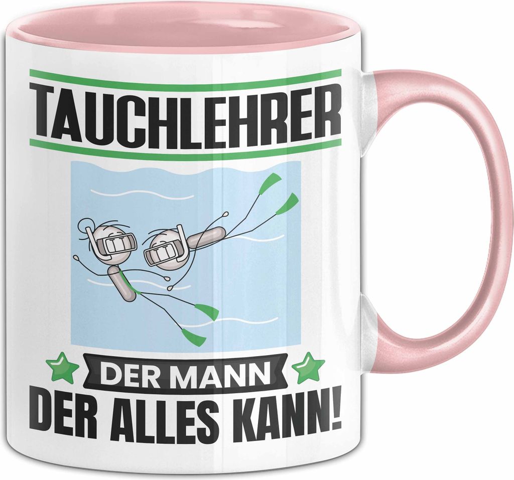 Tauchlehrer Tasse Geschenk für Tauchlehrer Der Mann Der Alles Kann Geschenkidee zum Geburtstag (Rosa)