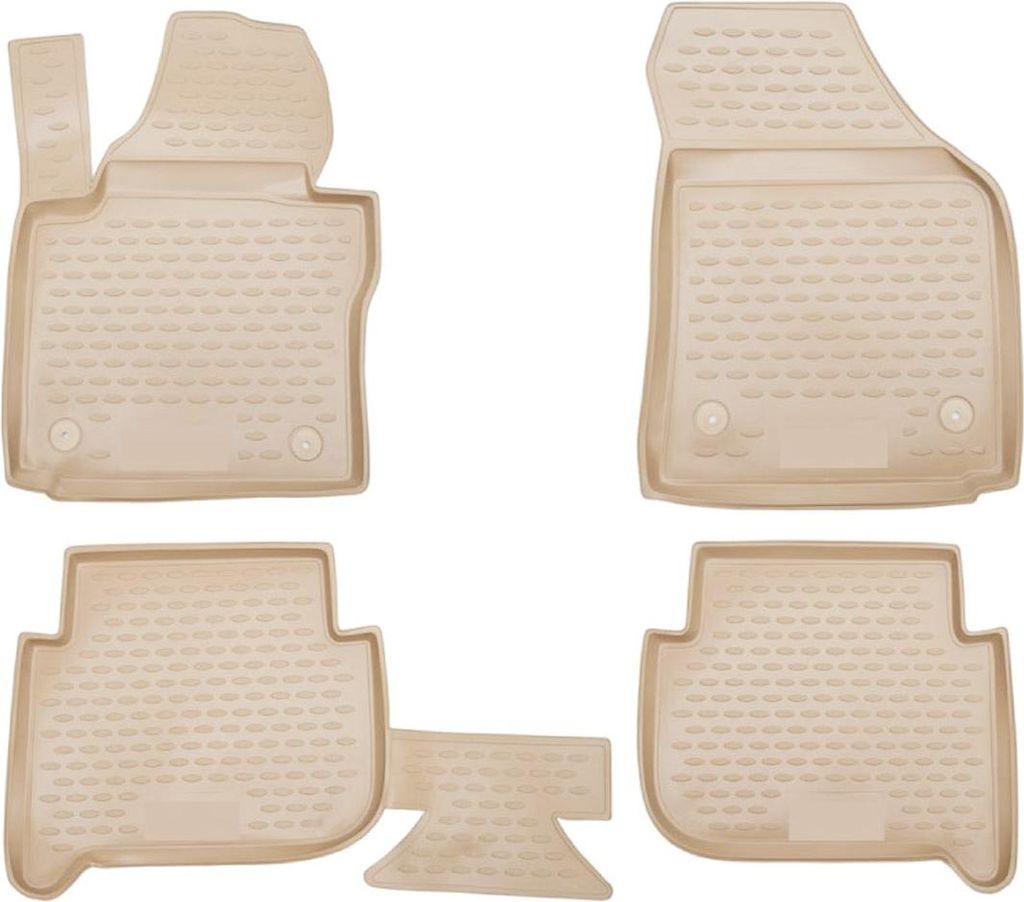 2003-2015 VW Touran dywaniki podłogowe TPE beżowe 4 szt Zdjęcie produktu 