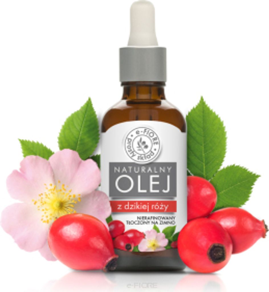 e-FIORE Olejek z Dzikiej Róży Nierafinowany, rubinowy, 50ml Zdjęcie produktu 