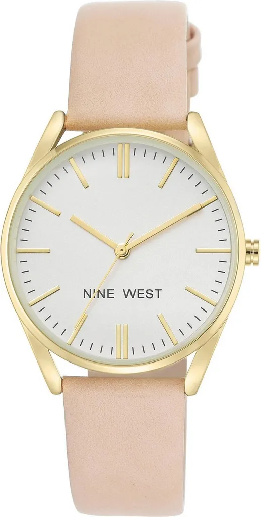 Horloge analogique NW/1994WTPK silencieuse rose et blanche pour salon