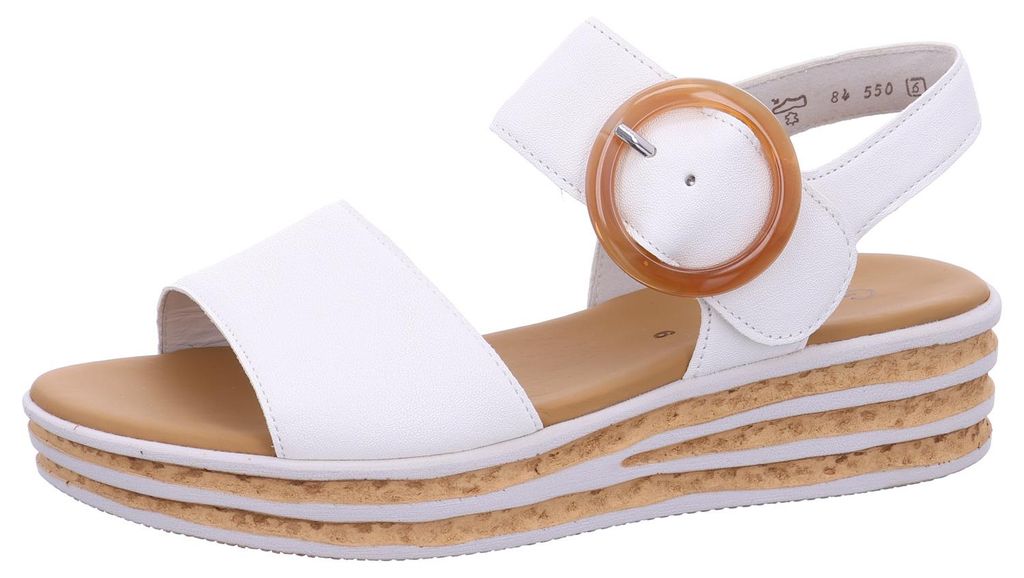 Gabor 84.550 Damen Sandalette - Riemchen Sandalen weiß Elegant NEU