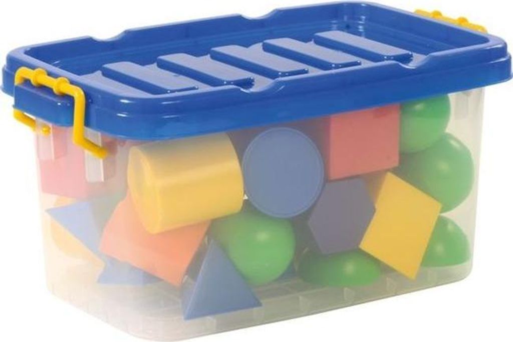 EDUPLAY 120462 Geoformen, Kunststoff, inklusive Box, bunt, 36-teilig (1 Set)