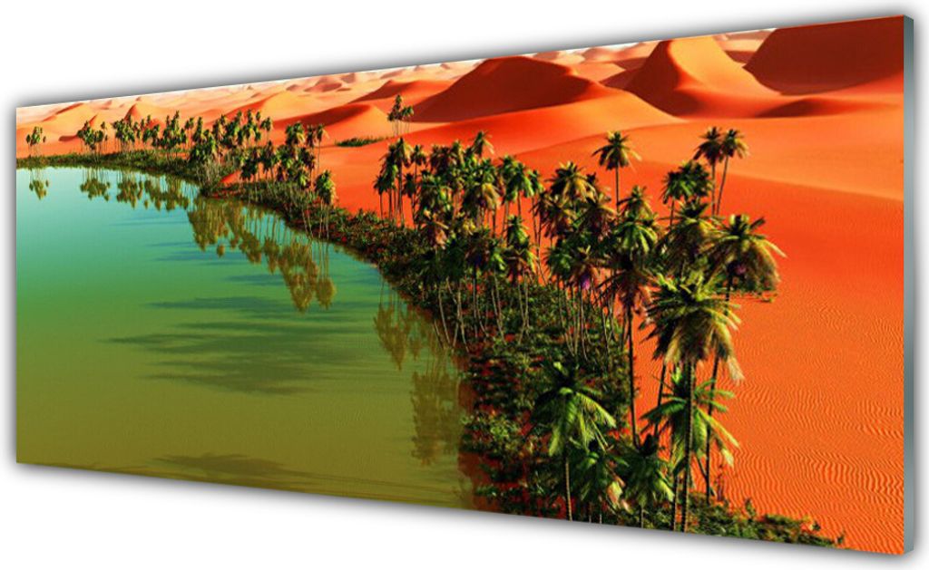 Acrylglasbilder 125x50 Wandbild Druck Bucht Bäume Wüste Landschaft
