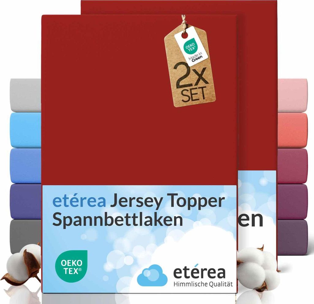 etérea Jersey Spannbettlaken Baumwolle 140x200 - 160x200 cm