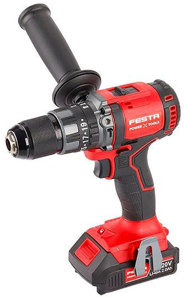 Akkubohrmaschine FESTA "BRUSHLESS" SHARE20V 2Ah Akku, Ladegerät, Koffer