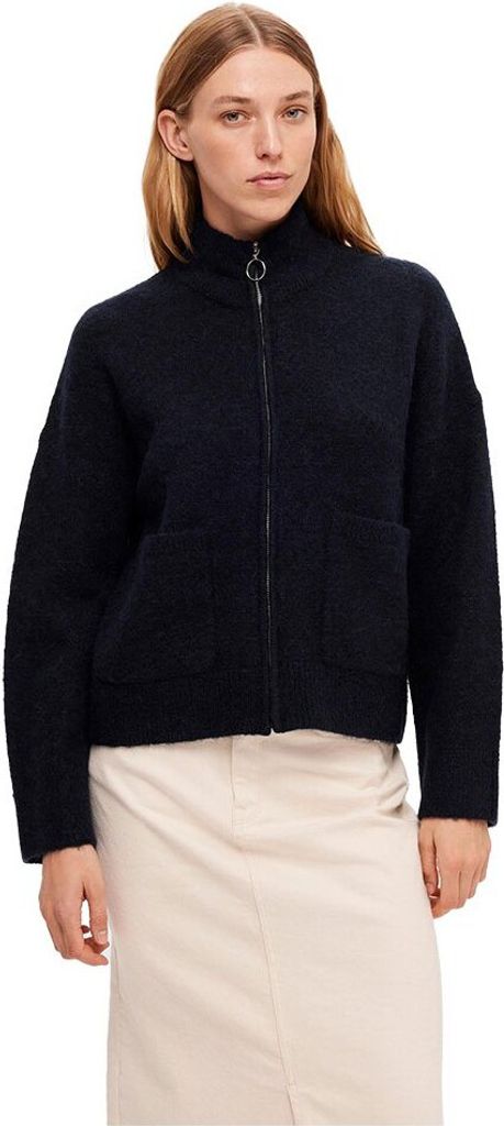 Selected Sia Vollreißverschluss Pullover Blau XL Frau Blau XL