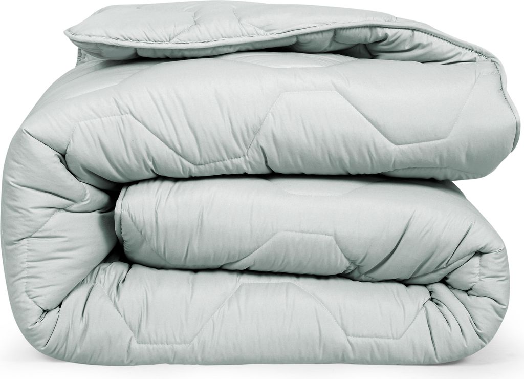 DoubleDry 2 in 1 Bettdecke 240x220 cm - Waschbare Bettdecke Ohne Bezug - Hell Grau xl