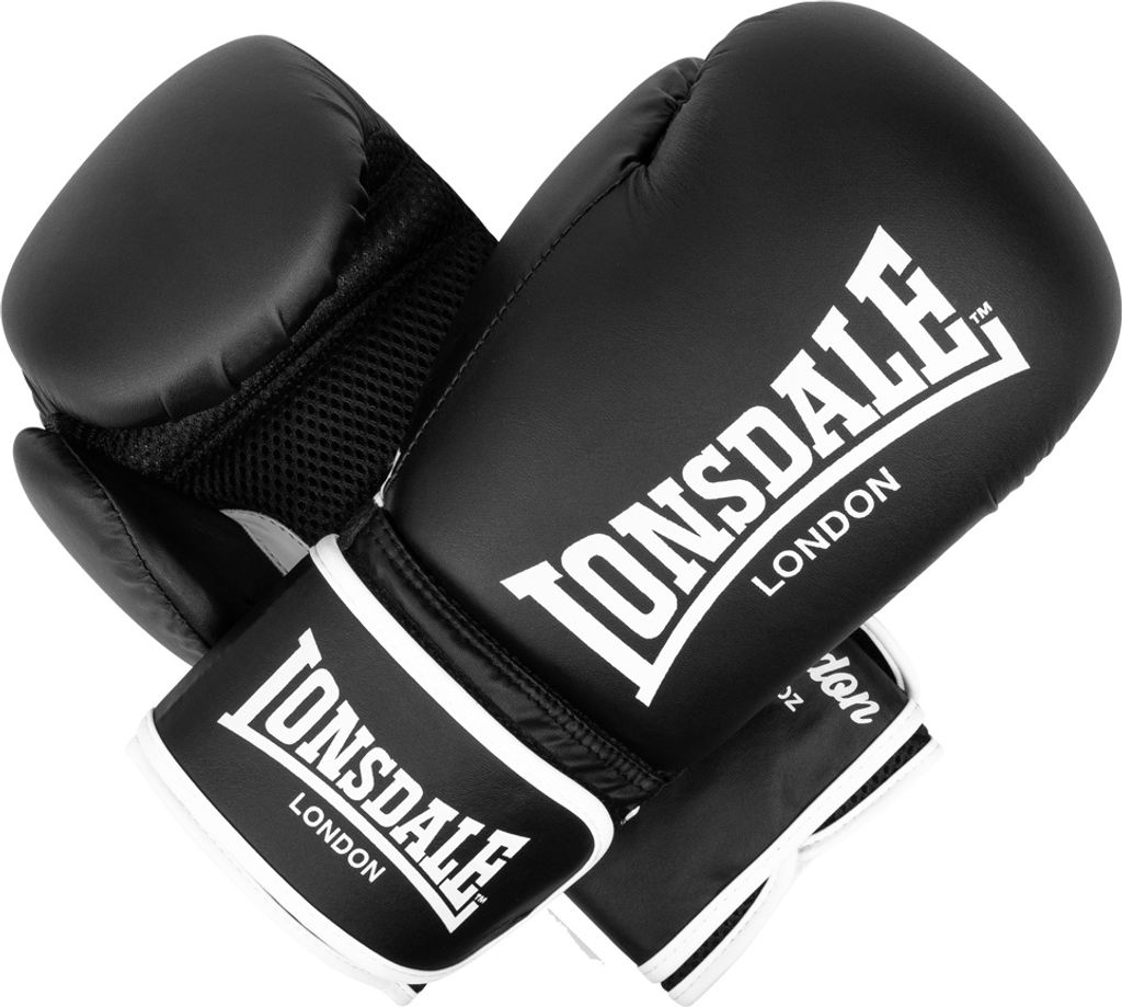 Boxhandschuhe aus Kunstleder ASHDON Black/White 12 oz Lonsdale