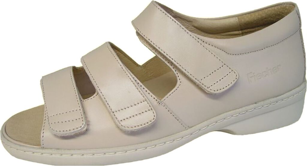 Sandaletten Damen Fischer Stretch/Nappaleder 19175 Porzellan Gr. 42