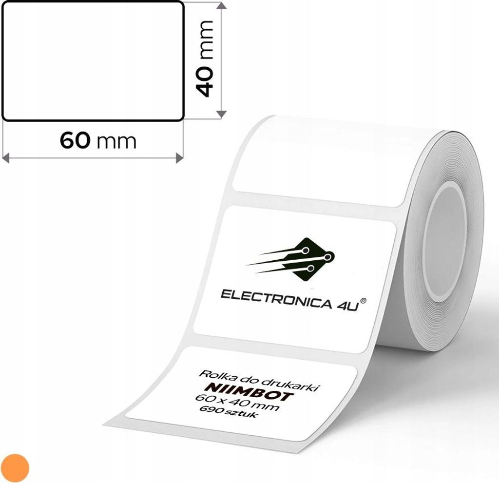 Weiße selbstklebende Etiketten, Thermosticker für Niimbot K3 60x40 690 Stück