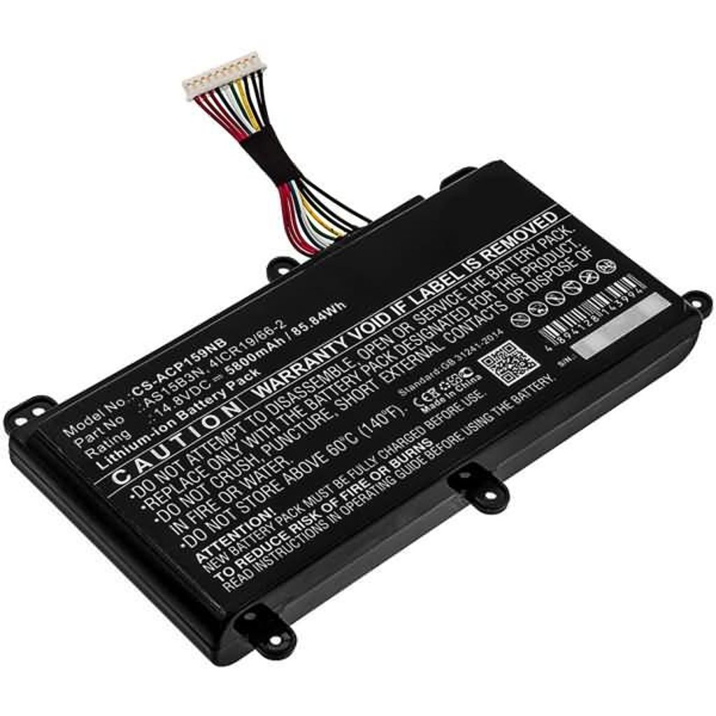 Akku für Acer Predator G9000-74P8 Li-Ion 14,8 Volt 5700 mAh schwarz