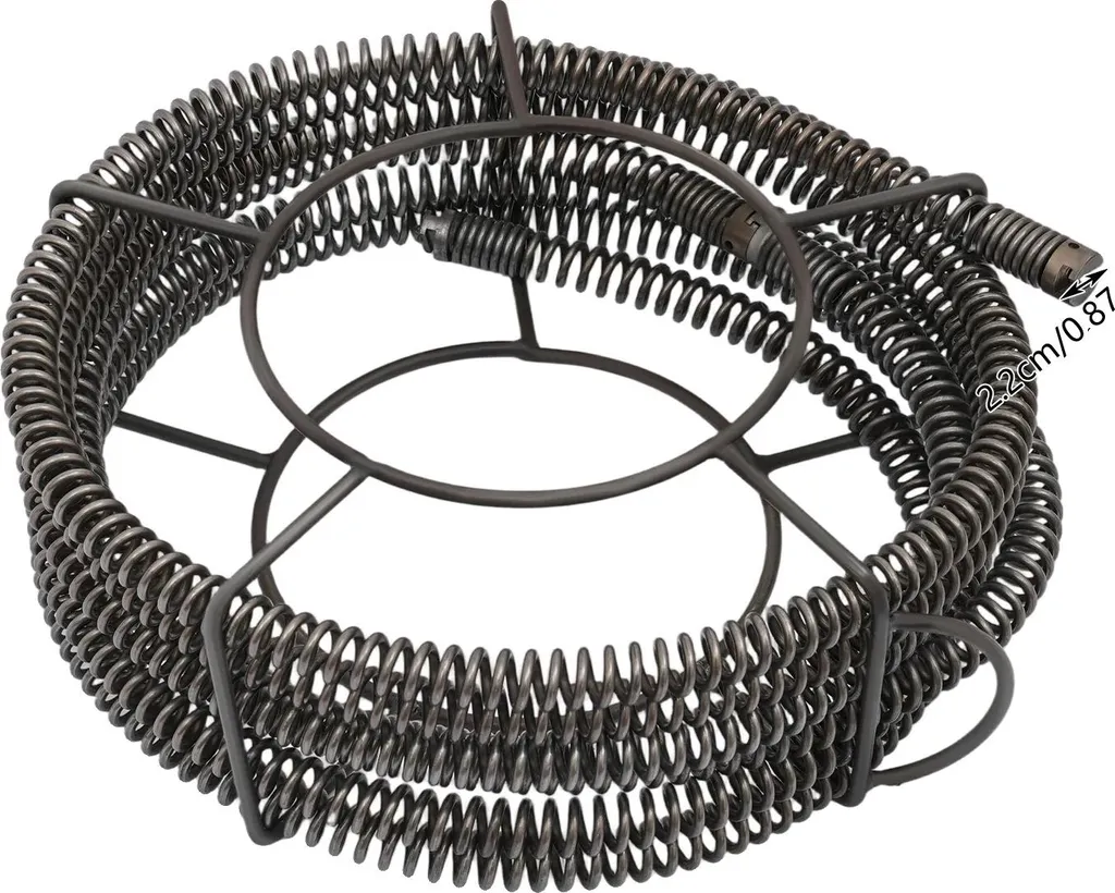 Vis d'évacuation 7m flexible diam 22mm pour machines de nettoyage