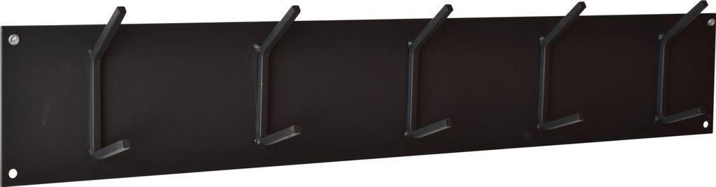 LOFT42 Factory Wandgaderobe 5 Haken - Metall - Schwarz - 12x70x10