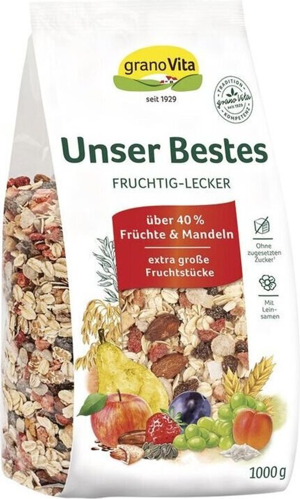 Granovita Unser Bestes Müsli 1000g Produktbild 