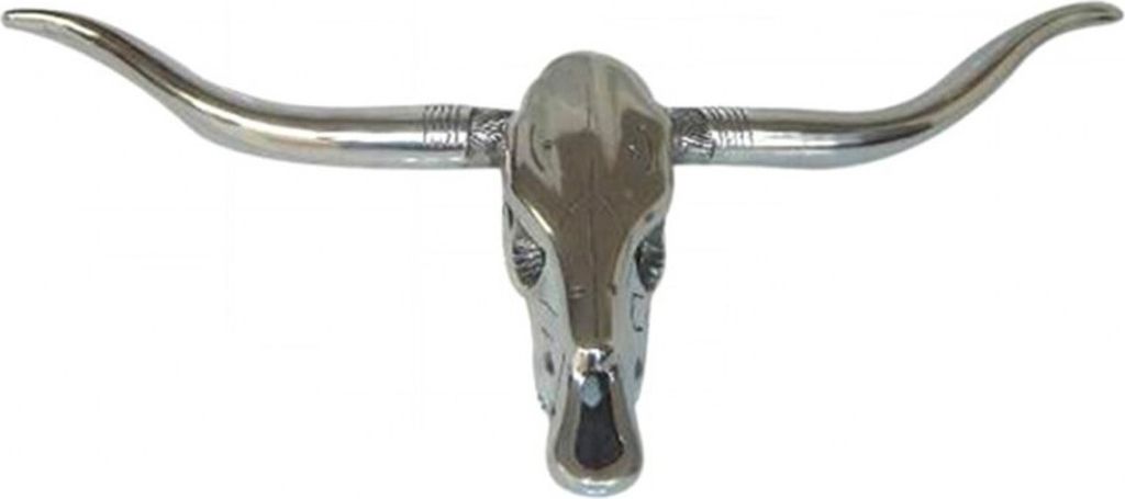 Casa Padrino Designer Geweih Aluminium Büffel Stier Alu Dekoration Wandgeweih Wandfigur Wanddekoration