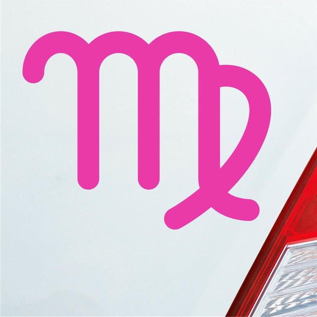 Auto Aufkleber Virgo Jungfrau Sternzeichen Sterne Horoskop 12x10 cm Pink Sticker Heckscheibenaufkleber