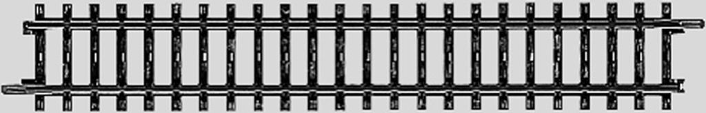 A top-down view of a model train track.