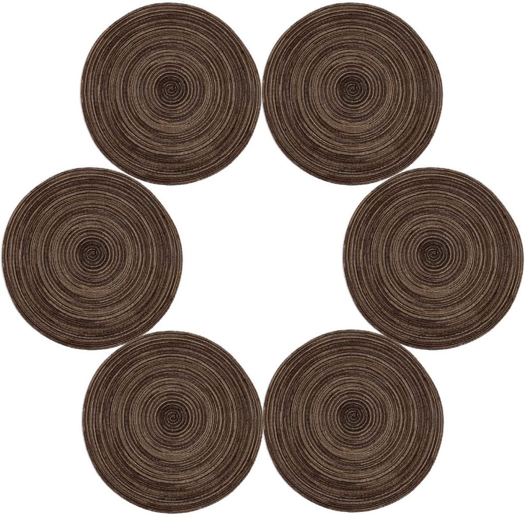 Platzdeckchen, rund gewebte Tischsets Set von 6 Produktbild 5