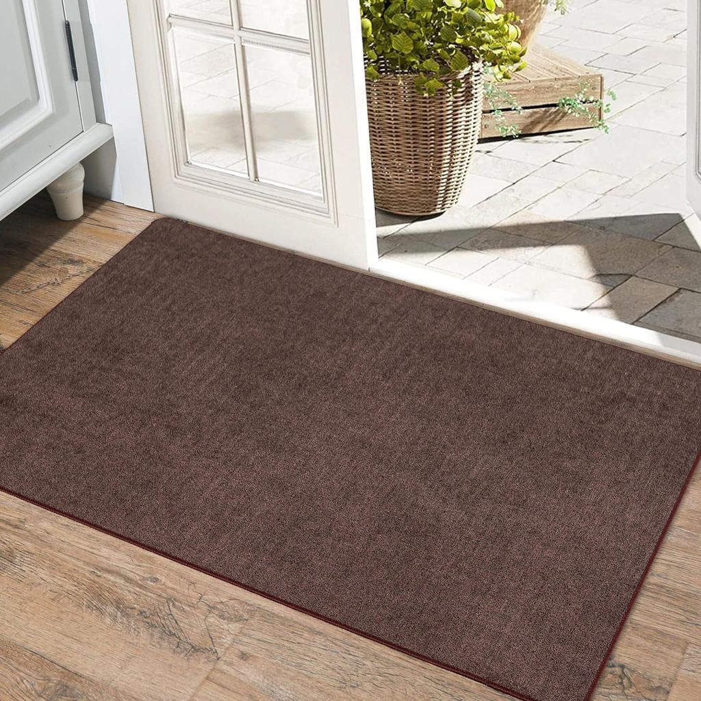 Dariana Universal Fußmatte Wool 60x90 cm Braun - Rutschfester Vorleger für Küche, Bad & Flur