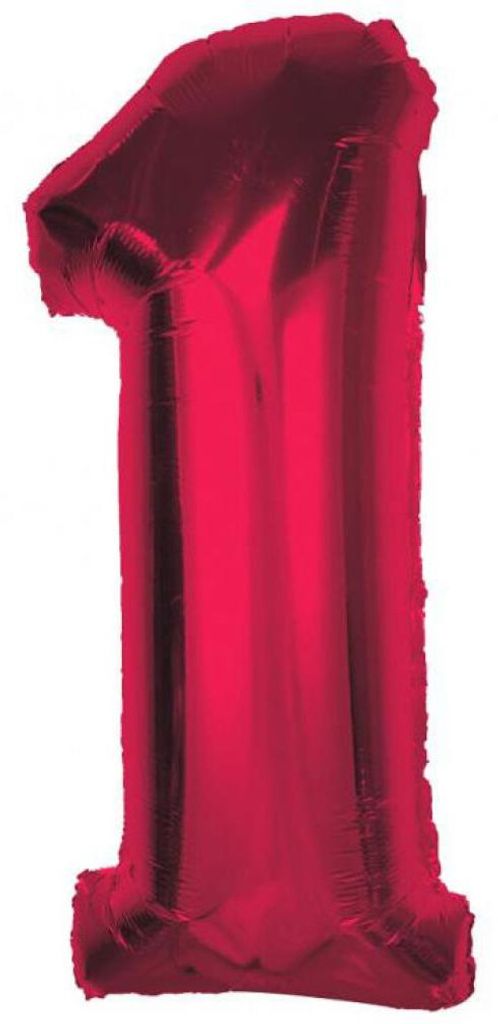 #BFC39 Smart Ballon en plastique, numéro 1, rouge, 92 Image du produit 