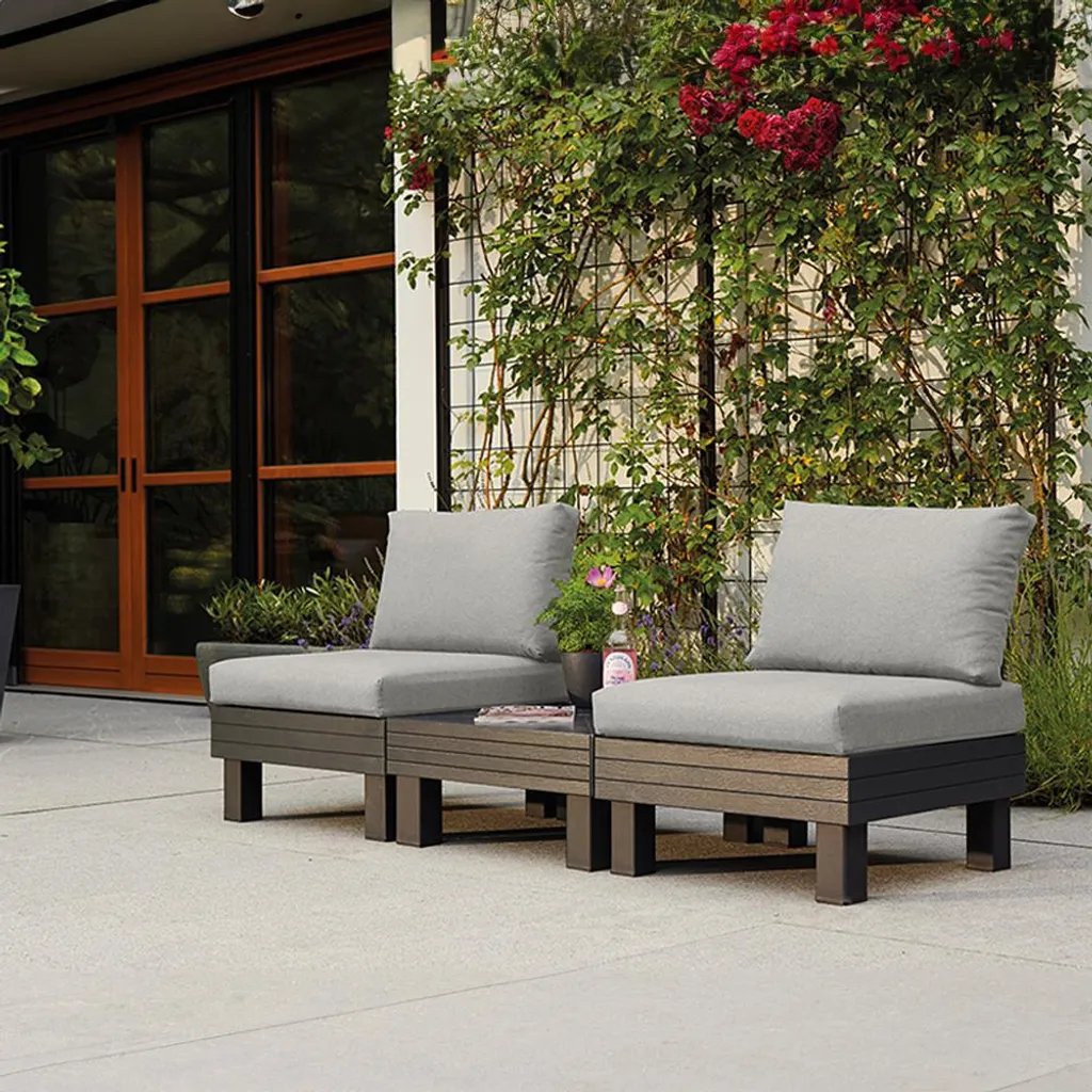 Keter Elements Ensemble modulaire pour balcon graphite - Mobilier compact - 10