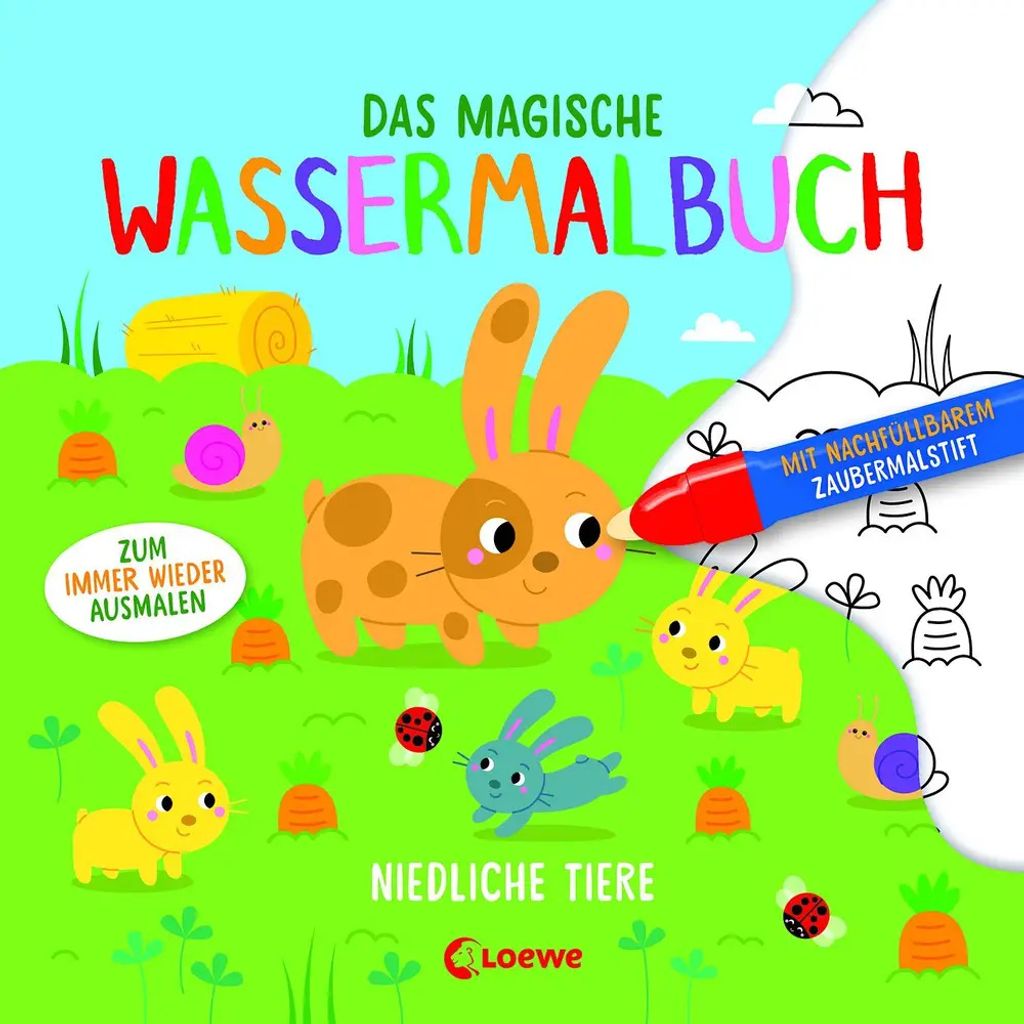 Das magische Wassermalbuch - Niedliche Tiere Image du produit 