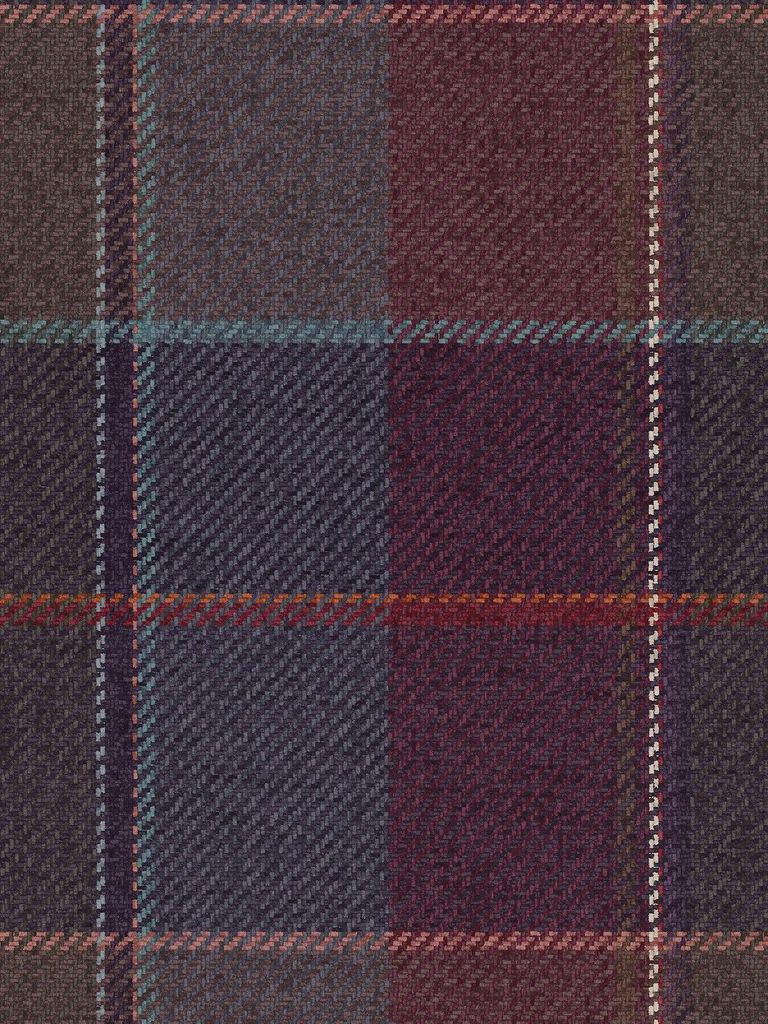 Karierte Vliestapete im Textil-Look – Rot, Blau Produktbild 