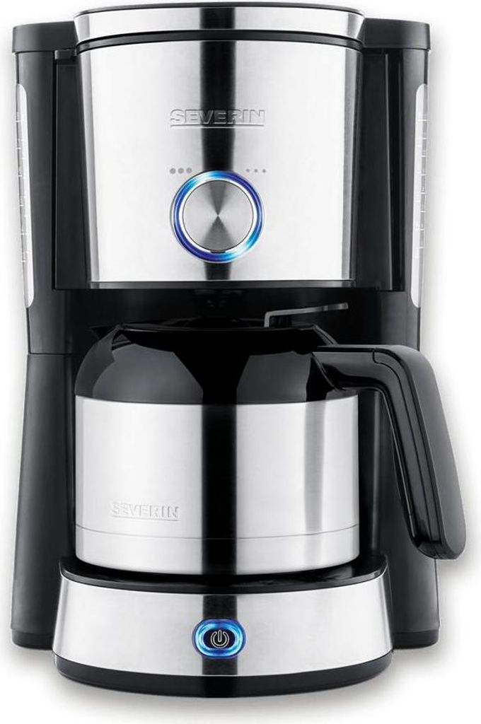 SEVERIN Kaffeemaschine TypeSwitch KA 4845 aus Edelstahl, gebürstetschwarzsilber Filterkaffeemaschine Kaffeemaschine Filterkaffee Kaffeezubereiter...