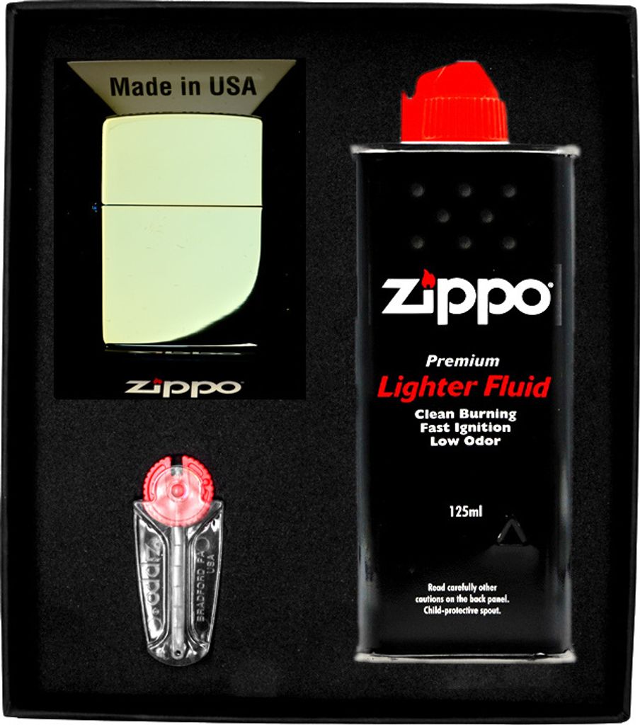 Feuerzeug-Set ZIPPO TEAL HIGH POLISH Geschenk No1