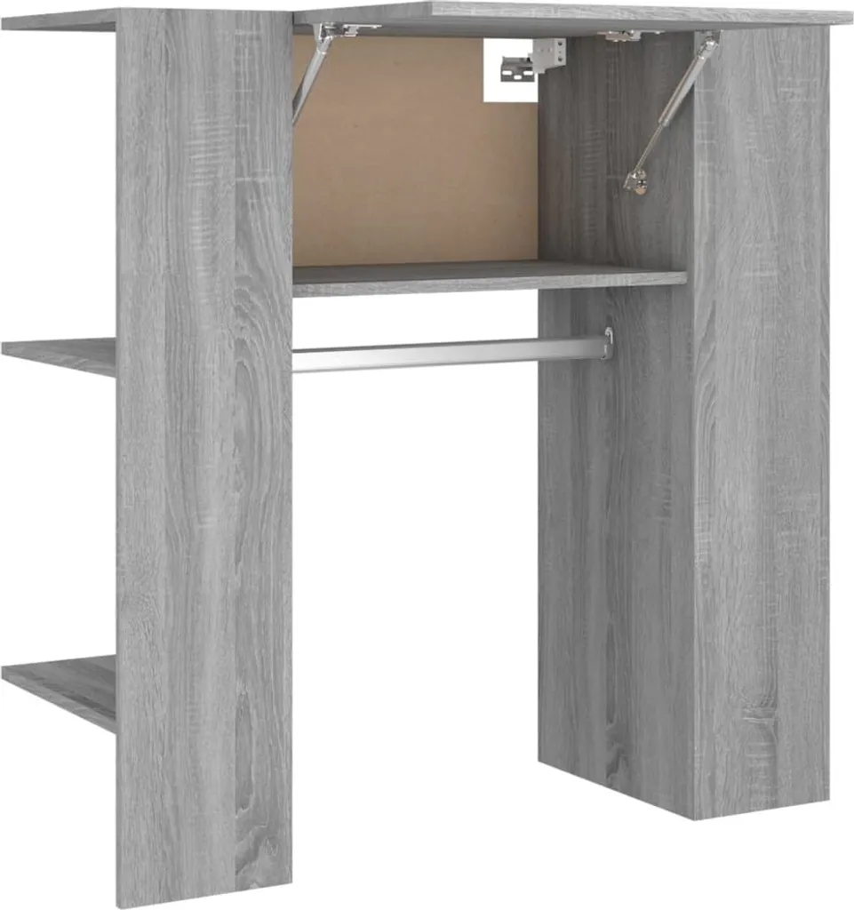 Meuble de rangement robuste Gris Sonoma 97,5 cm en bois résistant