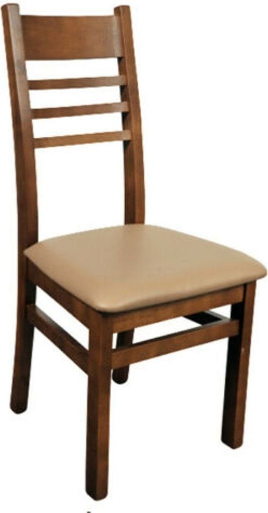 Sessel Stuhl Design Holz Polster Moderne Stühle Gastro Esszimmer 100% Leder Neu