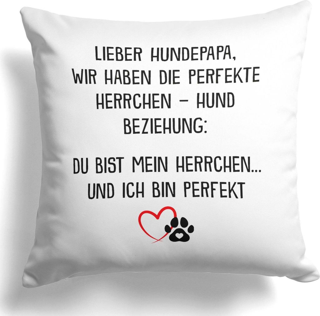 22Feels Hundepapa Geschenk Herrchen Hund Kissen Deko Männer Vatertag Geburtstag Weihnachten Hundeliebe Dekoration Couch Welpe Sofa Wohnaccessoire ...