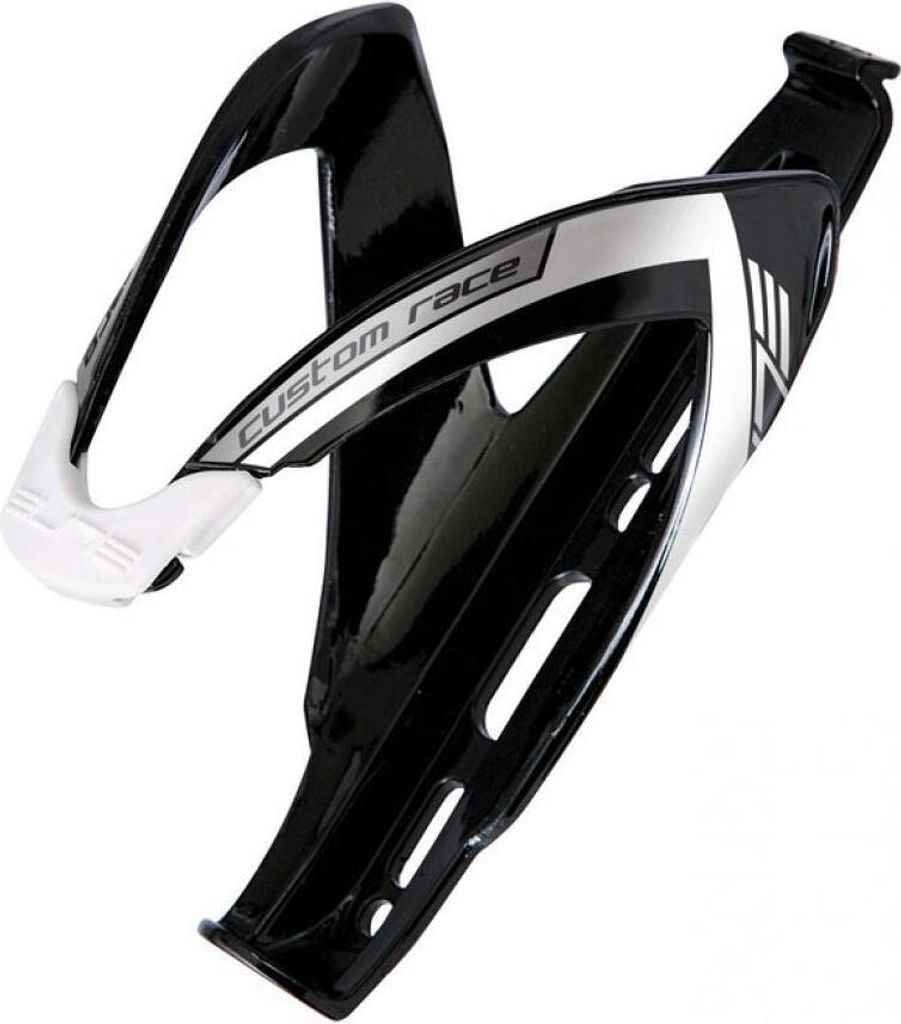 1 x Elite Flaschenhalter Custom Race schwarz/weiß glanz