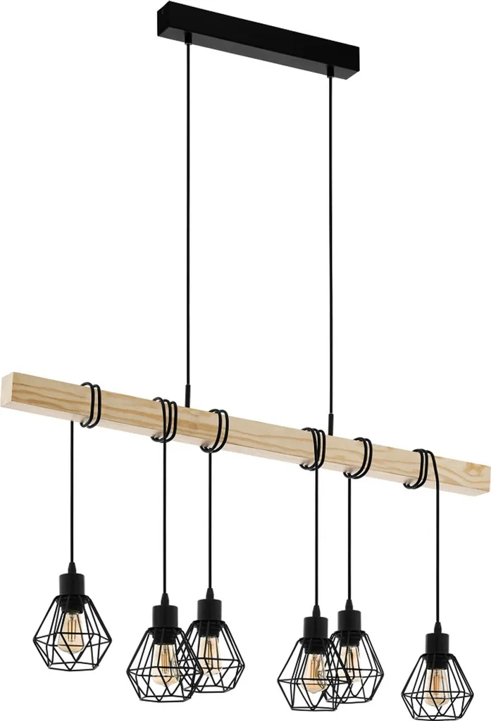 Lampadario Vintage Townshend 5 EGLO - Design Industriale 6 Luci