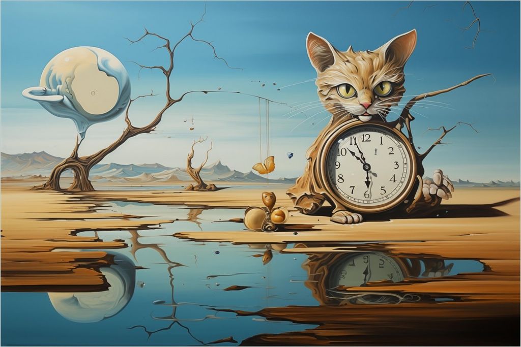 Wallario Wandbild aus Acryl, 90 x 60 cm, freischwebende Optik - Bewacher der Zeit