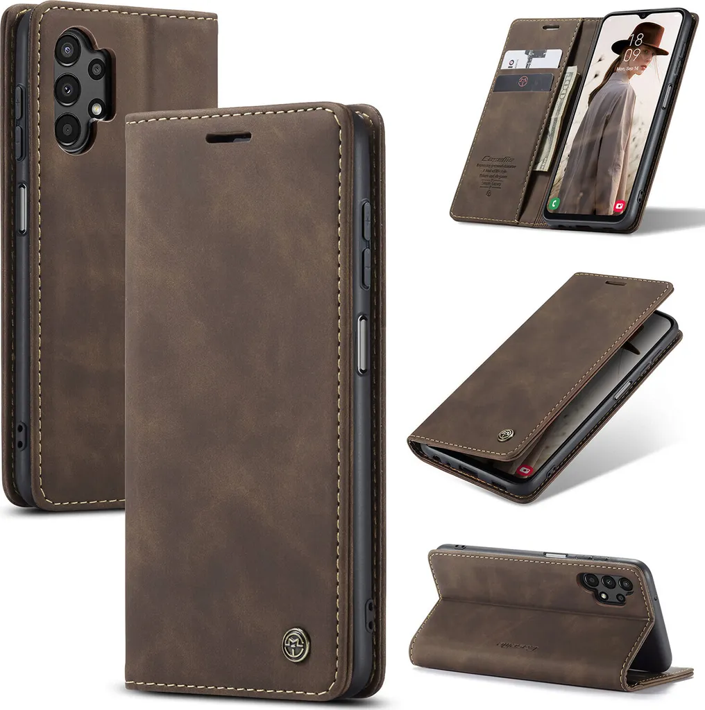 Cover Samsung A13 4G Vintage Caffè | Wallet Case con Stand 2026