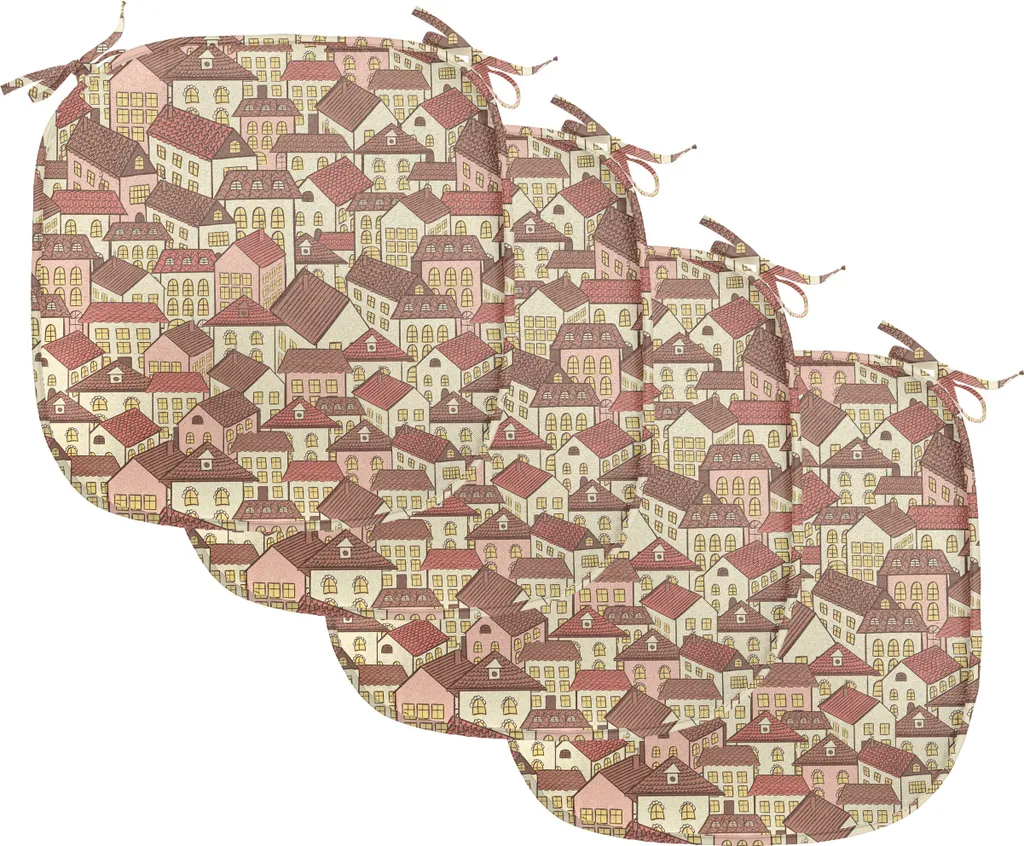 Coussins de Siège Décoratifs avec Attaches Imperméables Motif Abstrait