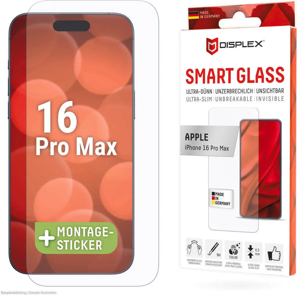 DISPLEX Vetro intelligente iPhone 16 Pro Max