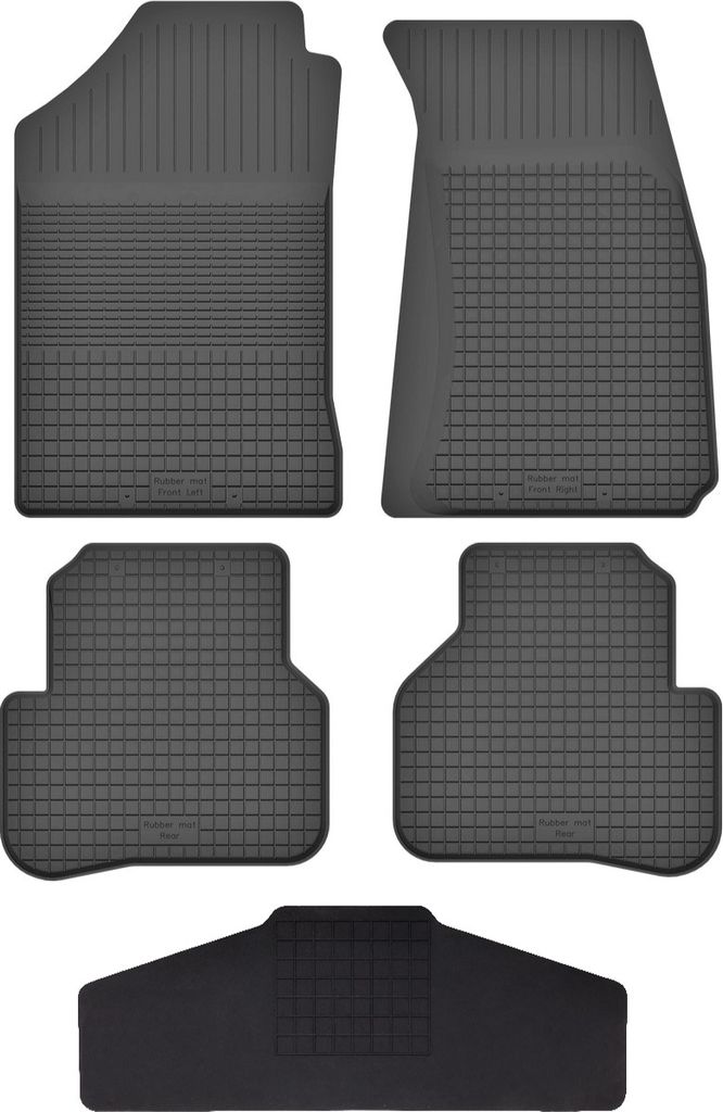 Gummi Fußmatten Set Für: Ford Ranger Mk2 (2007-2012) Gummimatten Schwarz