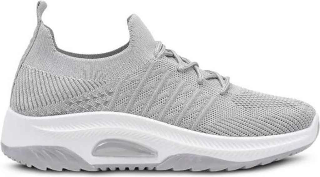 Damen Sneaker Slip On Freizeitschuhe Textil Turnschuhe Mom Grau Gr.38