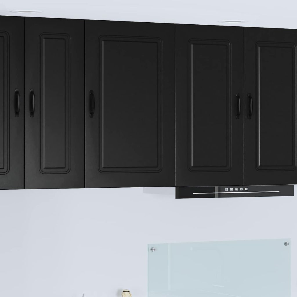 vidaXL Geschirrspülerfront Kalmar Schwarz 50 x 31 x 80 cm