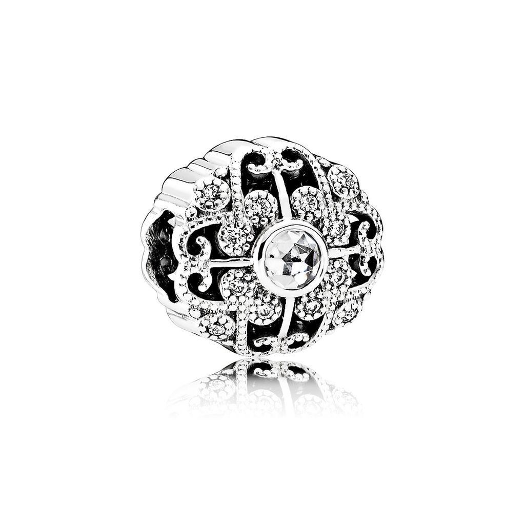 Pandora Charm Zauberhafte Blüte Zirkonia Sterling-Silber 791961CZ